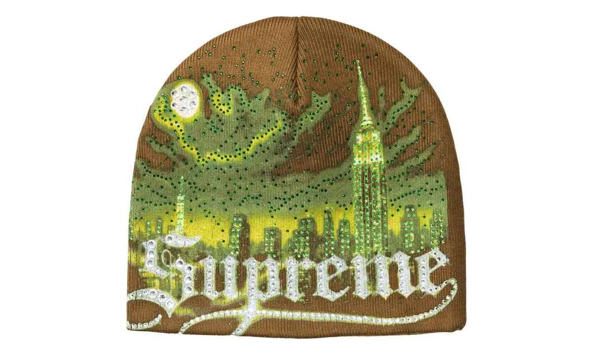 Supreme Supreme Cityscape Beanie Brown Green