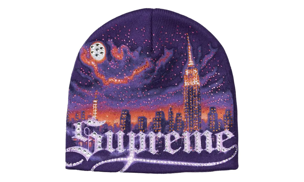 Supreme Supreme Cityscape Beanie Purple