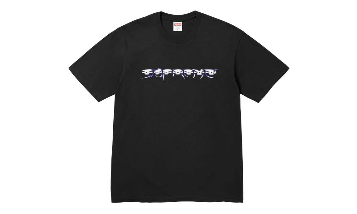Supreme Supreme Skulls Spellout Tee Black