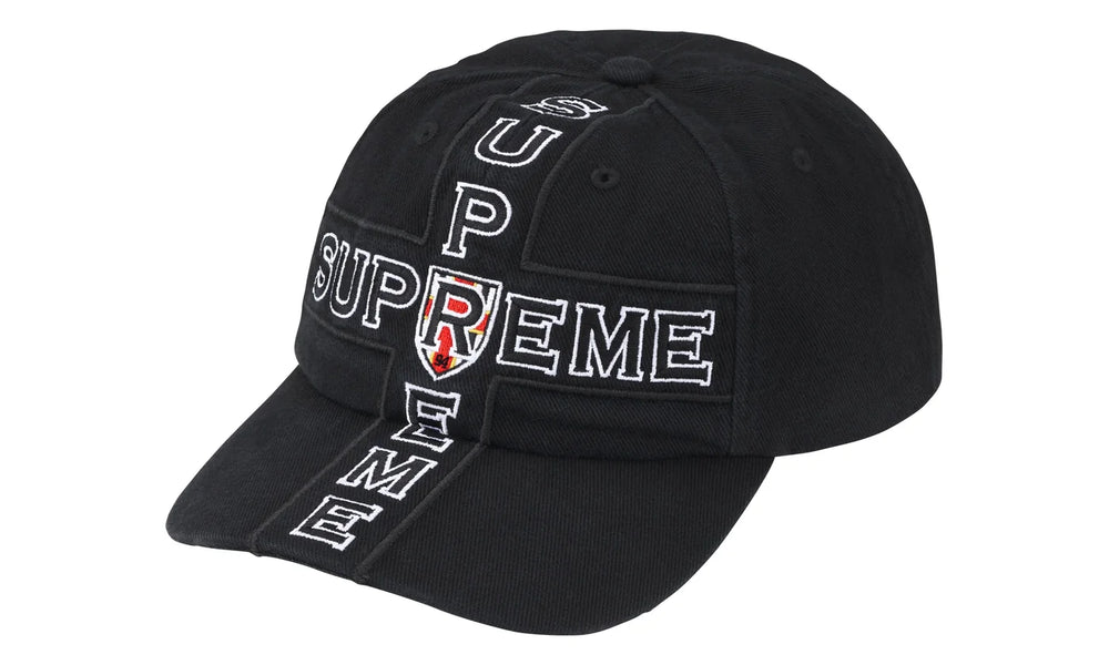 Supreme Supreme Cross 6-Panel Cap Black