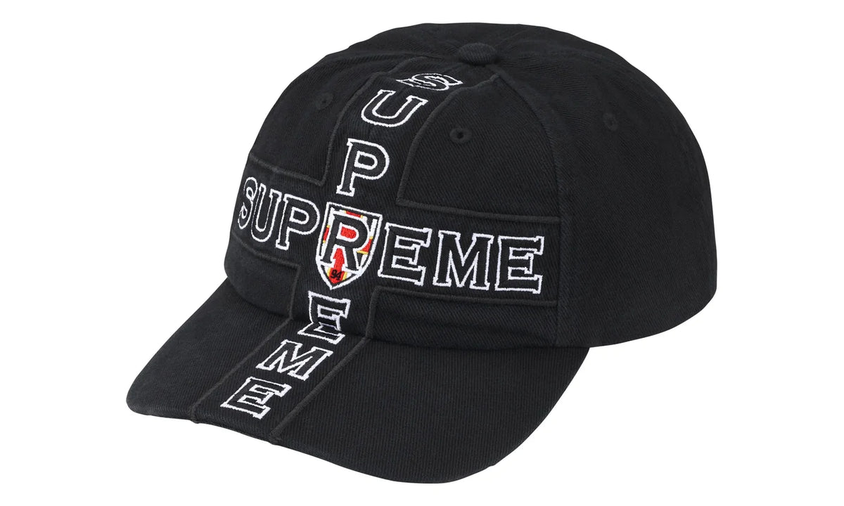 Supreme Supreme Cross 6-Panel Cap Black