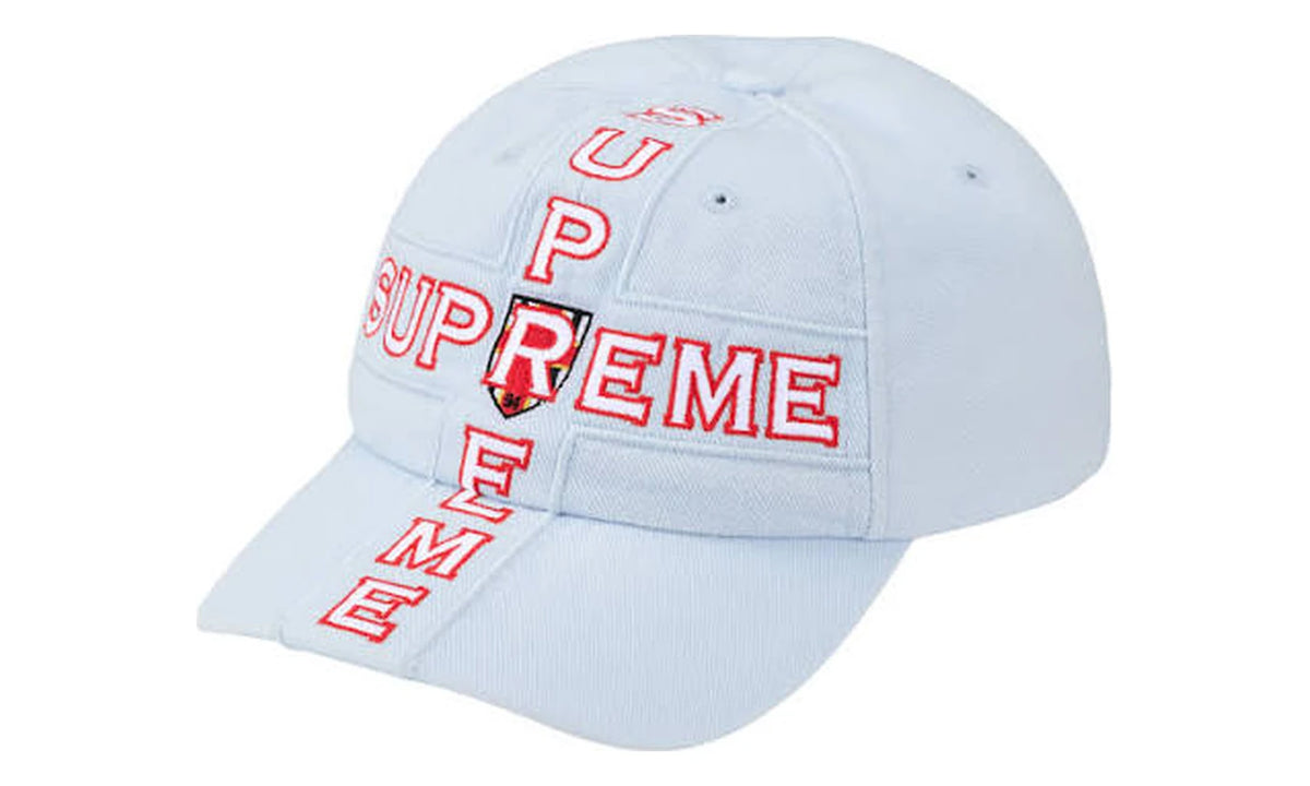 Supreme Supreme Cross 6-Panel Cap Light Blue