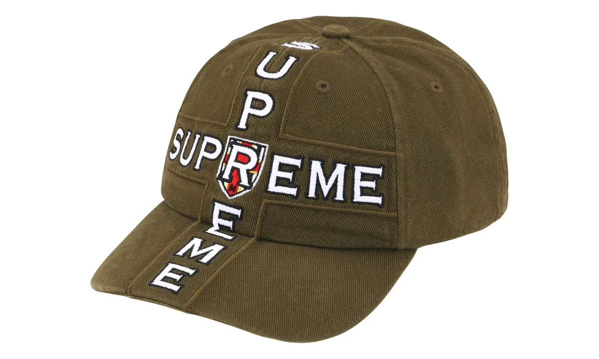 Supreme Supreme Cross 6-Panel Cap Brown