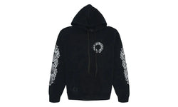 Chrome Hearts Horse Shoe Floral Hoodie Black