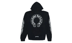Chrome Hearts Horse Shoe Floral Hoodie Black