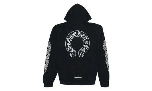 Chrome Hearts Horse Shoe Floral Hoodie Black