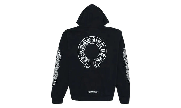 Chrome Hearts Horse Shoe Floral Hoodie Black