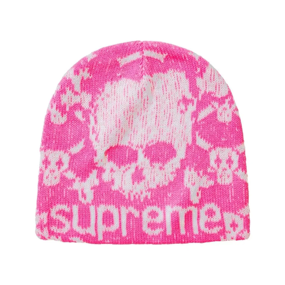 Supreme Supreme Vanson Leathers Skull Beanie Pink