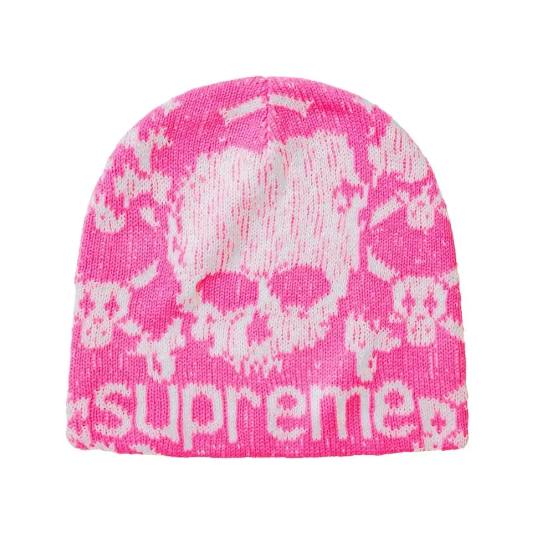 Supreme Supreme Vanson Leathers Skull Beanie Pink