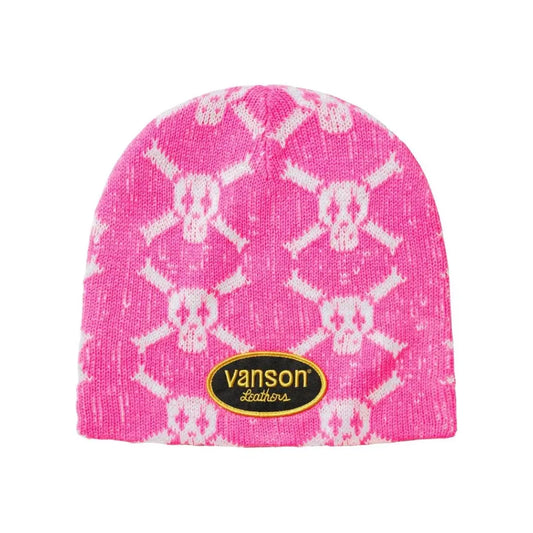 Supreme Supreme Vanson Leathers Skull Beanie Pink