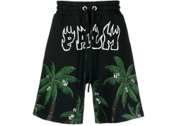 Palm Angels Palm Angels Palms & Skull Vintage Sweatshorts Black/Green