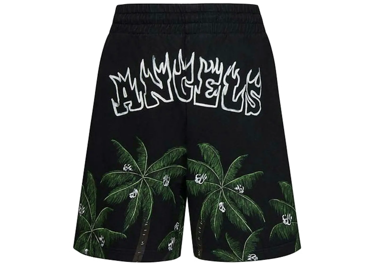 Palm Angels Palm Angels Palms & Skull Vintage Sweatshorts Black/Green