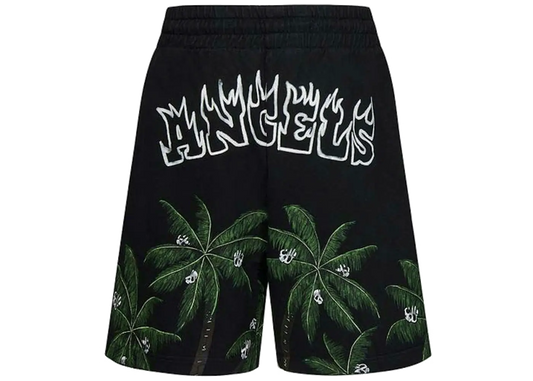 Palm Angels Palm Angels Palms & Skull Vintage Sweatshorts Black/Green