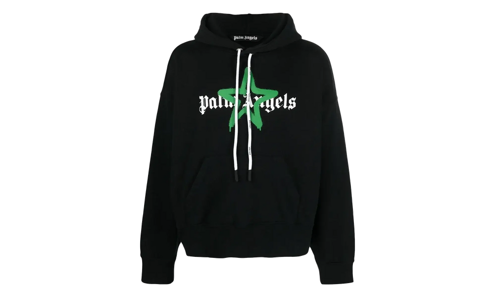 Palm Angels Palm Angels Star Sprayed Hoodie Black/Green