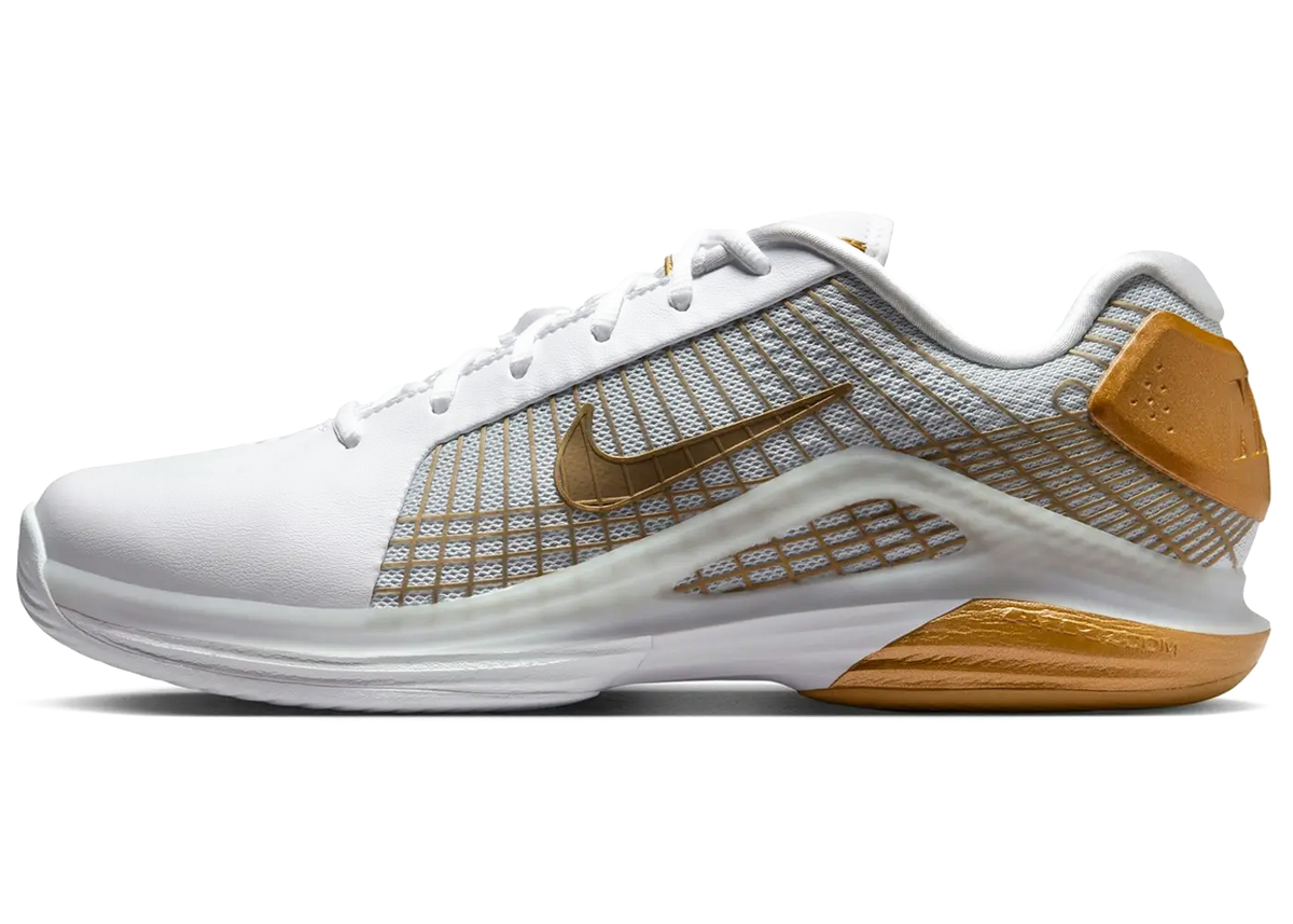 Nike Court Air Zoom Vapor 12 Hypersmash HC White Pure Platinum Metallic Gold