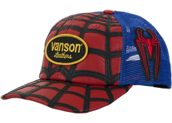 Supreme Supreme Vanson Leathers Spider-Man Mesh Back 6-Panel Hat Red