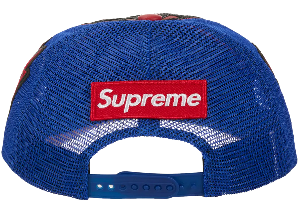 Supreme Supreme Vanson Leathers Spider-Man Mesh Back 6-Panel Hat Red