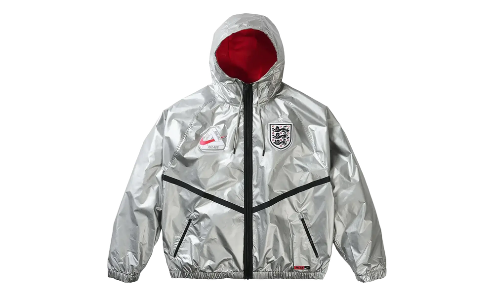 Palace Palace x Nike England Dri-FIT Academy Anthem Jacket Pewter Grey/Bright Crimson/Black