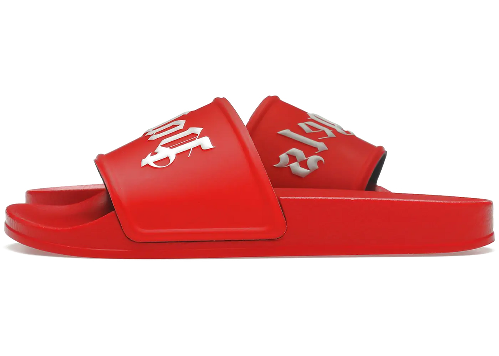 Palm Angels Palm Angels Pool Slides Red White