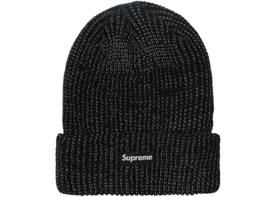 Supreme Supreme Reflective Loose Gauge Beanie Black