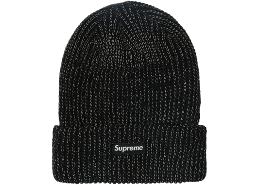 Supreme Supreme Reflective Loose Gauge Beanie Black