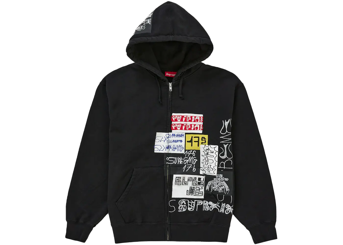 Supreme Supreme 176 Zip Up Hooded Sweatshirt Black