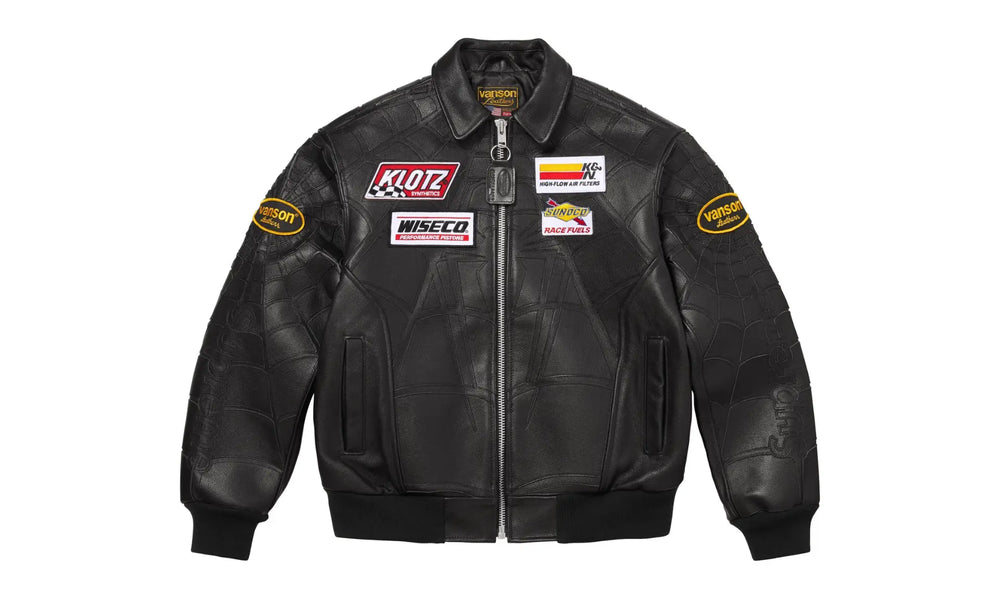Supreme Supreme Vanson Leathers Spider-Man Jacket Black