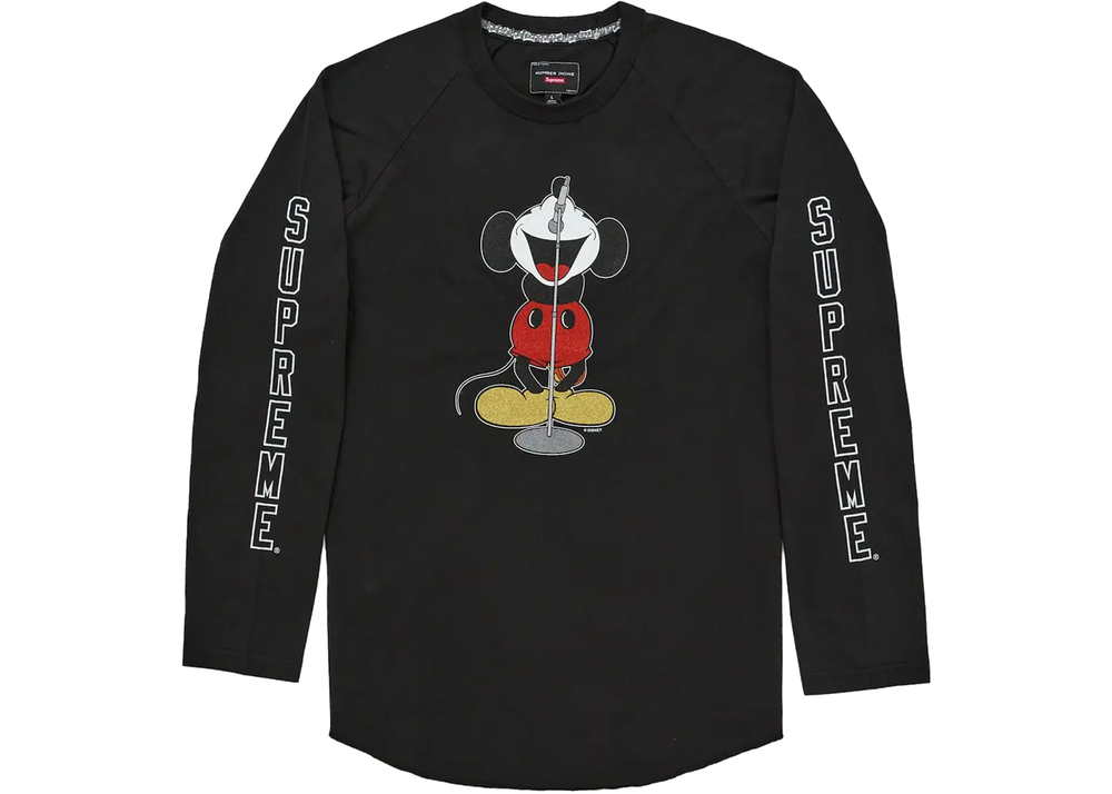 Supreme Supreme Number (N)ine Mickey Raglan L/S Top Black