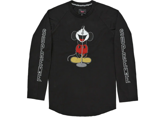 Supreme Supreme Number (N)ine Mickey Raglan L/S Top Black