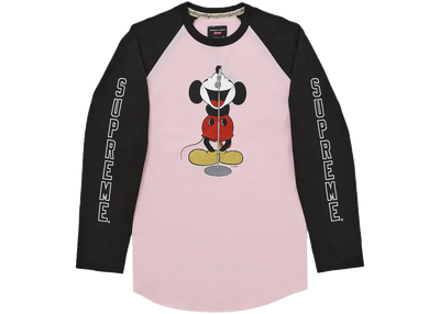 Supreme Supreme Number (N)ine Mickey Raglan L/S Top Pink