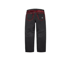 Supreme Supreme Leopard Faux Fur Loose Fit Jean Washed Black