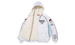Supreme Supreme Racing Lined Zip Up Hooded Sweatshirt Heather Grey
