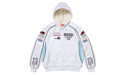 Supreme Supreme Racing Lined Zip Up Hooded Sweatshirt Heather Grey