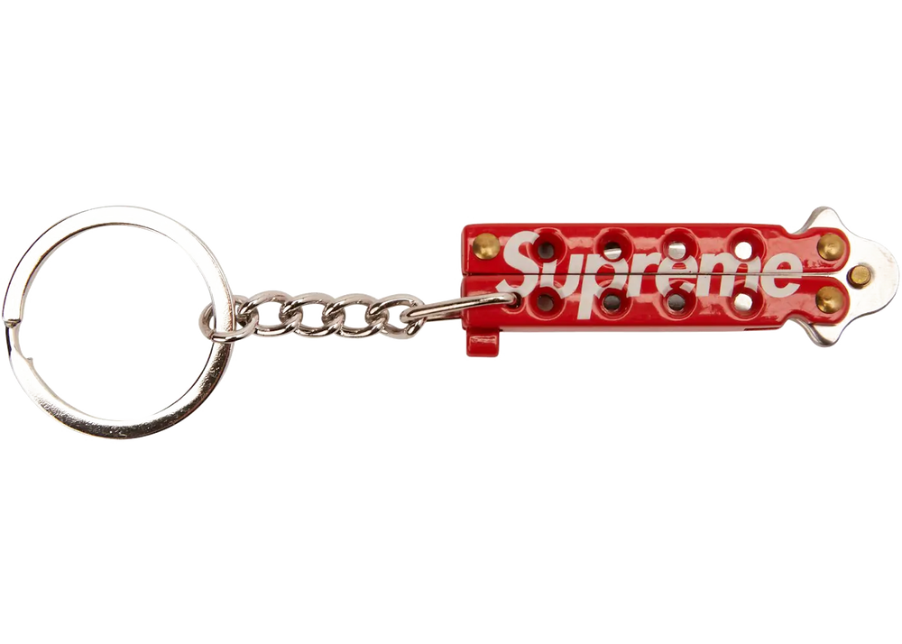 Supreme Supreme Butterfly Knife Keychain Red