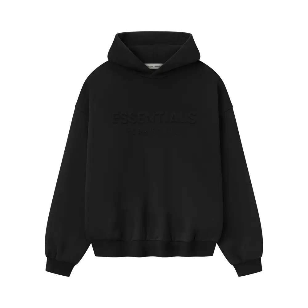 Fear of God Essentials Fear of God Essentials Embossed 90s Fit Fleece Hoodie 'Vintage Black'
