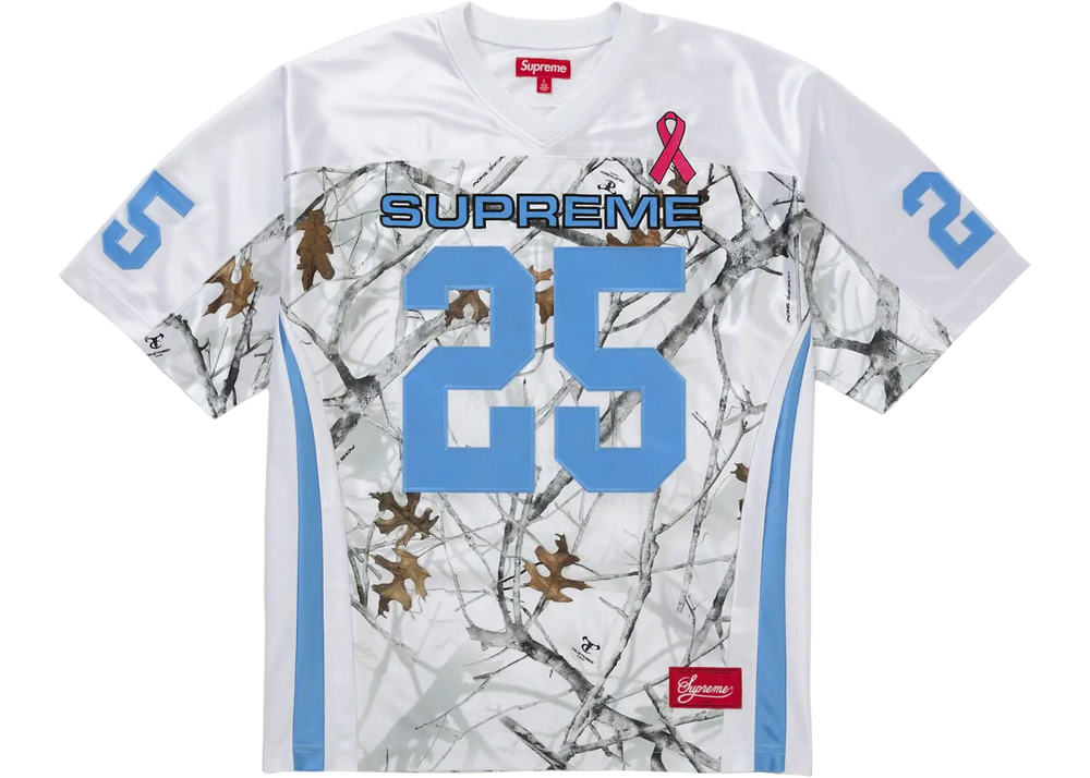 Supreme Supreme Breast Cancer Awareness Football Jersey White