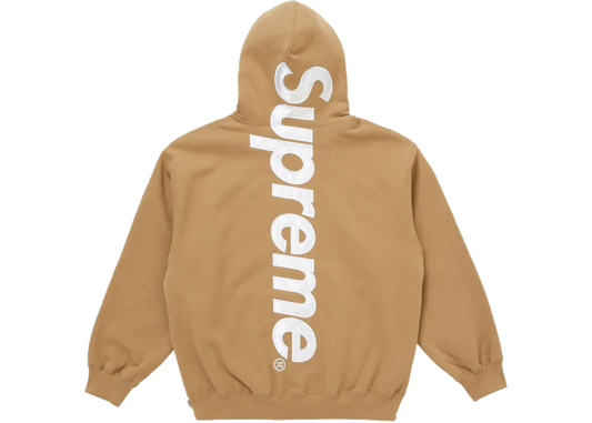 Supreme Supreme Satin Appliqué Hooded Sweatshirt (FW25) Brown