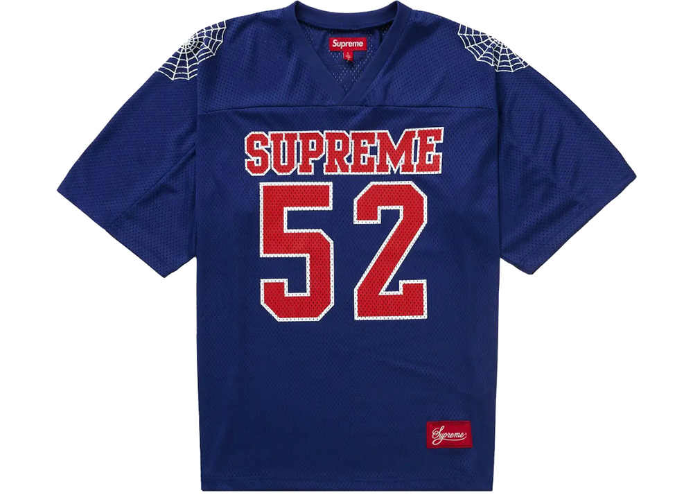Supreme Supreme Spiderweb Football Jersey Navy