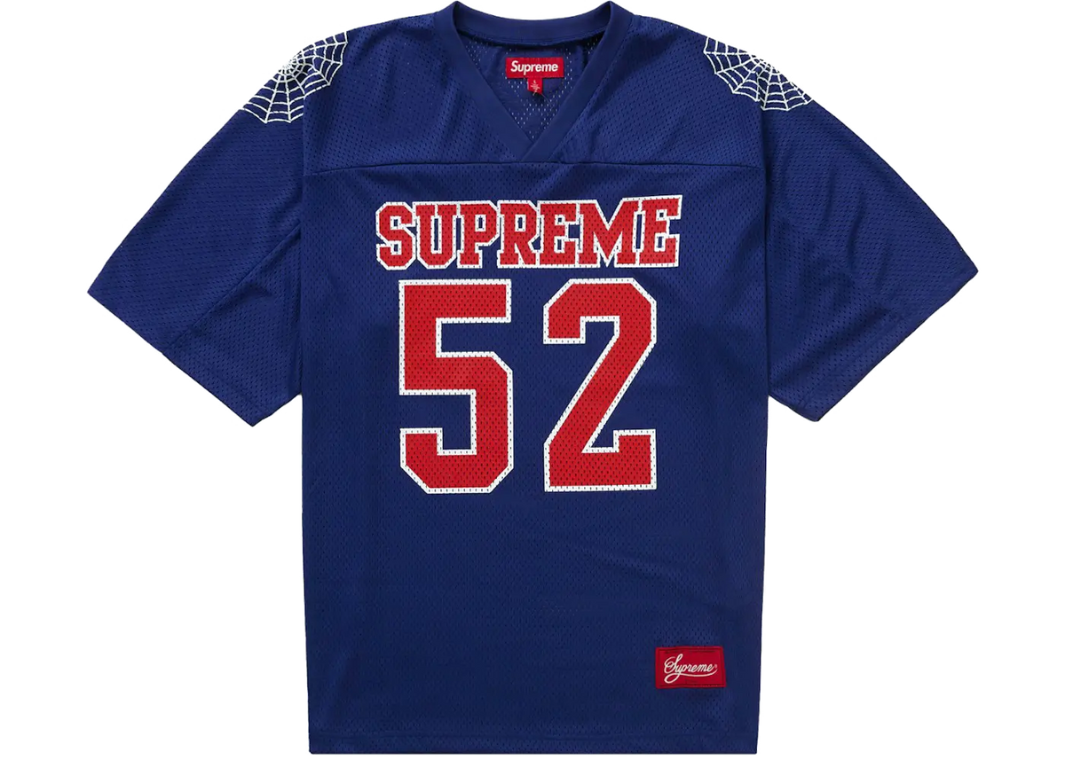 Supreme Supreme Spiderweb Football Jersey Navy