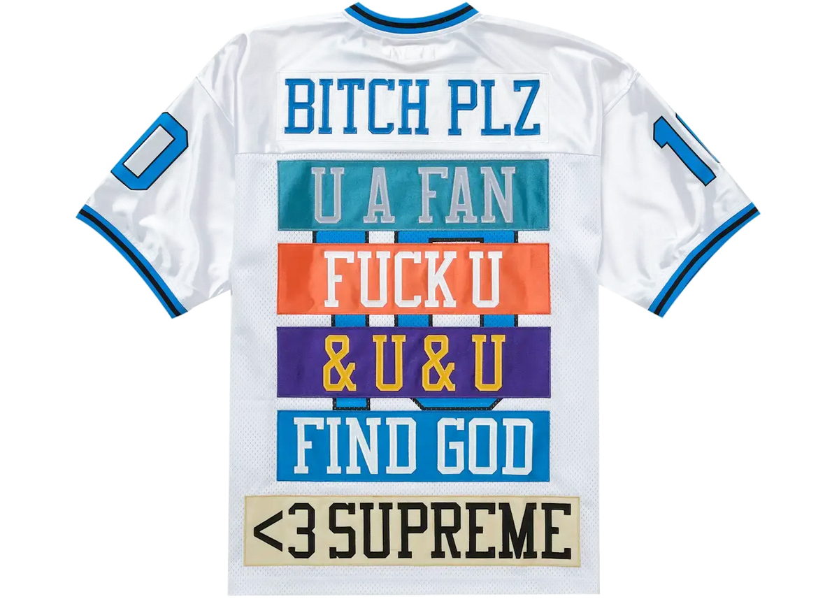 Supreme Supreme Find God Football Jersey White