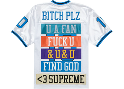 Supreme Supreme Find God Football Jersey White