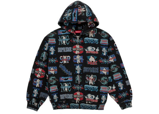 Supreme Supreme Flash Zip Up Hooded Sweatshirt Black
