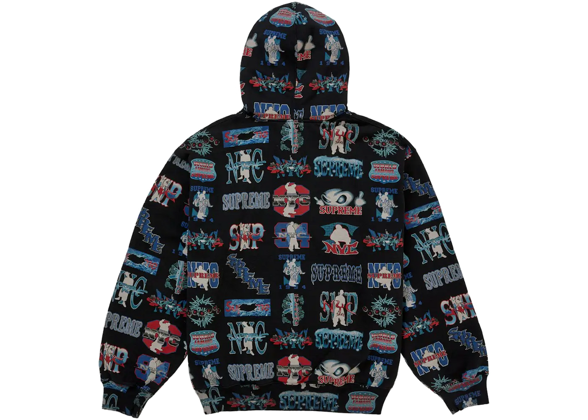 Supreme Supreme Flash Zip Up Hooded Sweatshirt Black