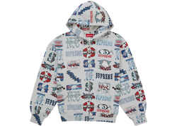 Supreme Supreme Flash Zip Up Hooded Sweatshirt White
