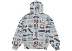 Supreme Supreme Flash Zip Up Hooded Sweatshirt White