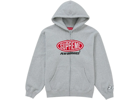 Supreme Supreme Performance Zip Up Hooded Sweatshirt Grey