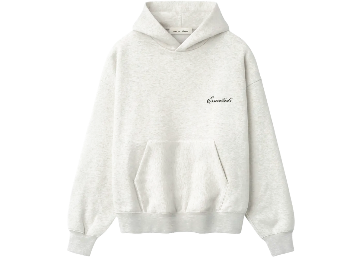 Fear of God Fear of God Essentials Signature Ss26 Classic Hoodie Oatmeal Heather