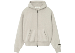 Fear of God Fear of God Essentials Classic Fleece Zip-Up Hoodie Heather Stone