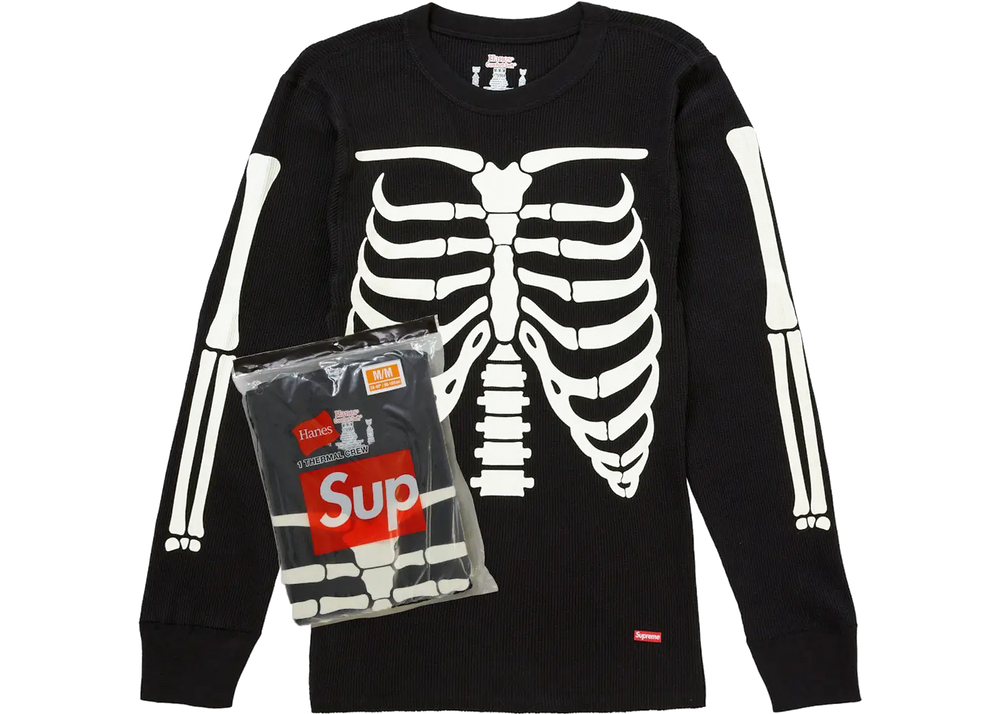 Supreme Supreme Hanes Bones Thermal Crew (1 Pack) Black
