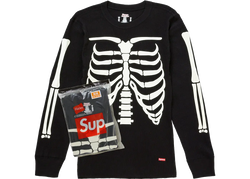 Supreme Supreme Hanes Bones Thermal Crew (1 Pack) Black